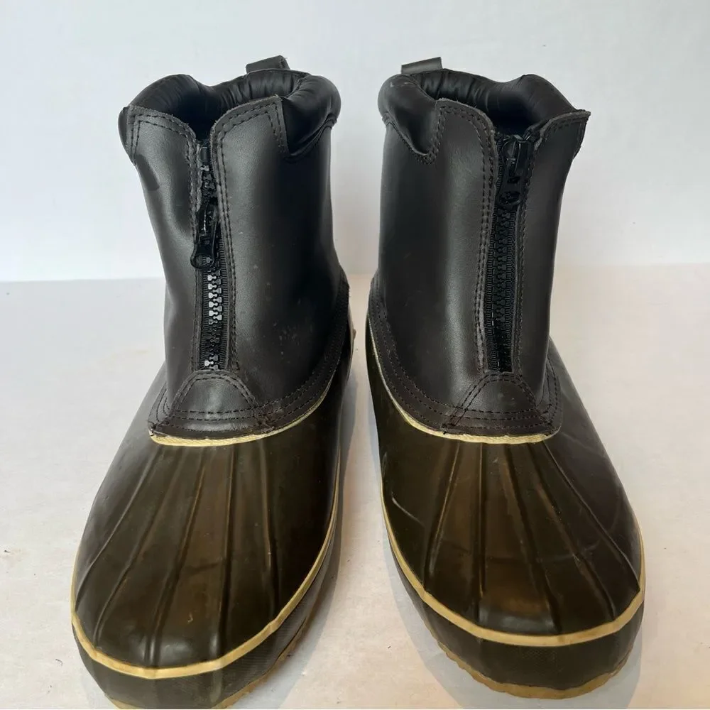 Men's Haband Ice House Boots Leather/Rubber With Steel Shank Brown Size 13EEE